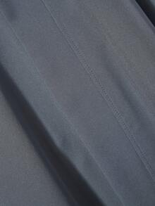 Chaqueta tipo cárdigan de longitud media de unicolor, de estilo versátil japonés. Chaqueta exterior larga de estilo Hanfu antiguo chino con solapa larga para protección solar, de estilo kimono - Gris Oscuro - Ver 5