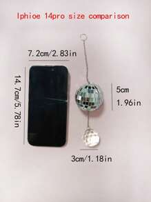 1个迷你迪斯科水晶装饰吊坠阳光捕捉球（泡沫迪斯科球） - 銀色 - 查看 9