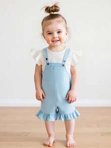 Young Girls T-Shirt Co-Ords - Blue - View 3