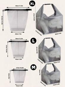 1个EVA材质泳衣湿袋，小型防水健身包，带提手和拉链，大容量多功能收纳袋，化妆品收纳袋，湿衣服袋，手提袋，干湿分离，防污防尘，用于携带健身服、游泳池用品 - 彩色 - 查看 5