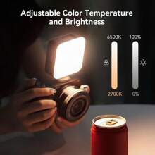 P96 LED Mini Ring Light, Video Light,96 LED Beads For Photography Video Lighting, Rechargeable 2200mA CRI 95 + 2700-6500K W 3 Cold Shoes Christmas Gifts 3286B/4660