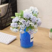 10,000pcs Blue Water Drop Beads For Vase, Hydrogel Pearls, Floating Orbs For Centerpiece Vase, Gel Pearls For Flower Cups, Gel Balls, Water Beads, Plant Gel Water Beads, Water Droplets