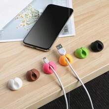 1pc/5pcs/10pcsCable Manager, Cable Clamp, Desktop Computer Holder, Adhesive Cable Manager, And Charger Holder Bedside Table, Wall, Car, And Office Cable Management Accessories, Back To School