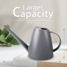 Watering Can For Indoor Plants, Long Spout Water Can For Outdoor Watering Plants 1. 8L 1/2 Gallon, Small Watering Cans For House Plant Garden Flower - Grey - View 2