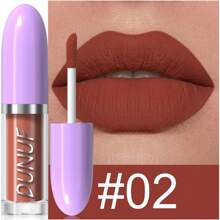 DUNUF 哑光丝绒高饱和度口红不沾杯持久唇釉唇泥保湿补水定妆口红 - 彩色 - 查看 12