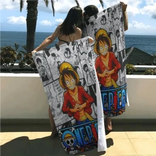 1 pieza Toalla de playa con diseño de anime Bandai, manta de playa de microfibra súper suave y sin arena, súper absorbente para viajes, natación, buceo, surf, yoga, camping, accesorios y artículos esenciales de playa