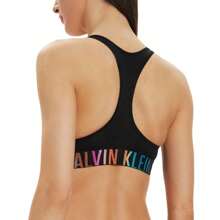 Calvin Klein UNLINED BRALETTE - Black w/ ombre pride wb - View 2