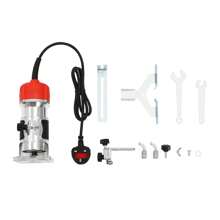 Electric Wood Router With Adjustable Height, Copper Motor, Transparent Base, And Aluminum Housing, 580W For Precise Woodworking, Cutting, And Trimming - Red - View 11