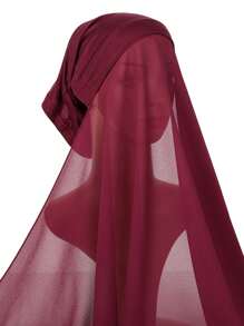 Chiffon Scarf + Tube Hat Integrated Scarf, Convenient One-Piece Scarf - Multicolor - View 11