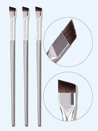 3支/套眼线化妆刷，配有独特的刀片形超细斜角扁平眉刷，适合初学者，化妆刷套装，化妆刷套装，化妆刷套装，全套化妆工具，化妆刷套装，全套化妆工具，化妆刷套装，化妆刷套装，化妆礼盒套装