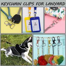 5/10/20/30/45/60 Pcs Rotating Buckle Keychain Clips, D-Ring Clips, Hangnailer Accessories For Keychain Making, Lanyard Making, Wallet DIY Craft - Keychain - View 5