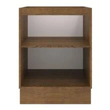 Gabinete Bajo Cocina Madesa Agata 60cm 1 Puerta Sin Tablero Color Marrón/crema - Marrón y Crema - Ver 9