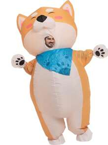 Niedlicher aufblasbarer Hund, Shiba Inu Erwachsenen Kostüm für Halloween Party