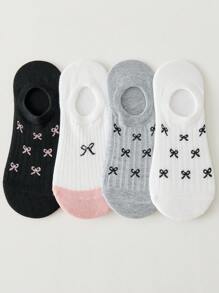 1/3/5/10 Pairs Women's Invisible Short Socks, White Socks, Cute Socks, Black Socks, Cartoon Pattern, Breathable Design, Moisture-Wicking, Soft And Smooth, Suitable For Various Occasions Like Festivals, Sports, Casual, Business, All Seasons, Random Color Combinations - Multicolor - View 7
