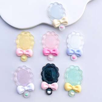 10pcs Mixed DIY Magic Mirror Flat-Backed Scrapbooking Stickers Wedding Stickers Earrings Hair Accessories Shoes Decorations Resin Craft Decoration Stickers