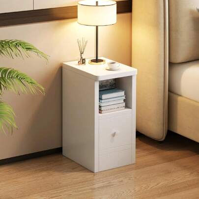 Mesita de Noche de Madera con 1 Cajones para Sala y RecáMara, ctg009514, Minimalista Mesa Auxiliar de Fácil Montaje, Tallas de L20xW30xH45(cm)
