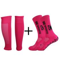 2pcs/Set Over-The-Knee Football Socks With Terry Towel Bottom, Athletic Socks - Multicolor - View 4