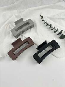 10 Stücke/6 Stücke 11 cm/4,33 Zoll große, leichte quadratische Kunststoff-Haarclips, modisches, vielseitiges Design, hochwertig, eleganter, simpler Stil, einfarbige Haarkrallen, Haaraccessoires geeignet für Alltag, Ausgehen, Lässig, Party, Pendeln, Urlaub, Duschkopf, Gesichtswäsche, Baden, Make-up, passend zu Kleidung und Accessoires, Kopfbedeckungen, Accessoires, Haarclips, Haarspangen, Haarklammern, Haarklemmen