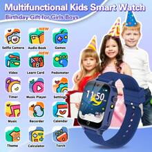 Prozeal ERUN 儿童智能手表，内置 26 款游戏，带闹钟、音乐播放器、迷你相机、户外手电筒，生日礼物，多语言，寓教于乐，毕业礼物 - 彩色 - 查看 7