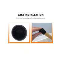 3/4 In. Black Rubber Leg Caps For Table, Chair And Furniture Leg Floor Protectors (4-Pack) - 1 - View 4