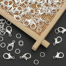 300pcs/Pack Jewelry Making Set: Lobster Clasp, Open Jump Rings, Handcraft Bracelets Necklace Earrings Findings