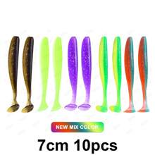 QXO 10pcs/Lot 13cm 10cm 7cm Soft Worm Lures Silicone Swimbait Bait Sea Fish Pva Wobblers Goods For Fishing Artificial Tackle