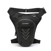 Motorcycle Side Leg Bag - EVA Hard Shell Outdoor Casual Waist Pack, Motorcycle Phone Wallet Hip Pack With Adjustable Shoulder Strap, Zipper Closure And Ventilation Holes, Suitable For Camping, Cycling, Outdoor Adventure - Rider Dedicated Adventure Storage Bag | Sports Accessories | Secure Zipper Closure, High Quality Nylon Waist Pack For Motorcycle Riding And Outdoor Adventure 2000s Style Streetwear