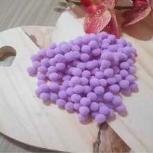Multicolored Pompom Ball 14 Mm Pack Of 100 Balls - IMT - For Crafts - LILA - Ver 1