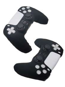 1 Set PlayStation 5 Controller Protective Case + 8pcs Joystick Caps, Anti-Slip, Anti-Drop, Anti-Dust, Anti-Scratch, Enhanced Gaming Experience