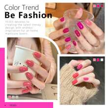 150 piezas/caja Uñas artificiales desmontables de la serie rosa para otoño e invierno, uñas postizas, suministros para uñas