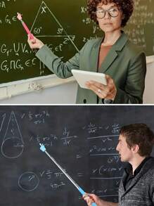 5pcs Retractable Pointer Stick For Classroom, Extendable Pointing Stick, Ideal For Teachers, Telescoping Hand Pointer, Extendable Supplies For Reading, Birthday Gifts(Random Color) - Multicolor - View 6