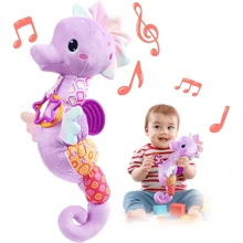 Baby Doll Musical Seahorse, Plush Baby Doll With Crinkle And Rattle, Soft Sensory Doll, Suitable For Tummy Time, Newborn Baby Boys Girls 0-3-6-12 Months - Multicolor - View 10