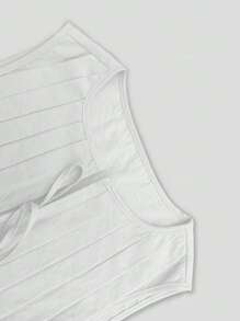 Conjunto de 2 piezas con top corto plisado con lazo y cuello redondo informal, y falda larga de cola de sirena de cintura baja - conjunto top sin mangas y falda fluida y transparente, traje de playa sexy de verano con blusa con lazo