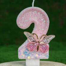 1 nến sinh nhật số, nến trang trí hình bướm số 0-9, đồ trang trí bánh số ưa thích cho bữa tiệc lãng mạn, nến số cho bánh tiệc kỷ niệm lễ hội, quà tặng số lấp lánh cho lễ tốt nghiệp, đám cưới - Con bướm đầy màu sắc - Xem 26