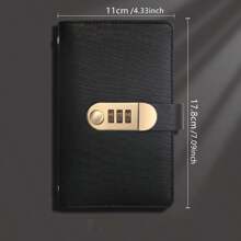 A6 Savings Notebook,A Small Financial Management Book With A Lock, Suitable For Storing Money And Important Information, 50 Sheets And 100 Pages Of Fun And Easy To Save Binders -Cash Notebook,School Supplies,Back To School - A6 - View 3