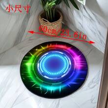 1pc Technological Colorful Optical Element Round Rug, Modern Creative Plush Velvet Printed Rubber Base Area Carpet, Adorable Fuzzy Non-Slip Bedside Mat, Suitable For Living Room, Bedroom, Kitchen, Bathroom, Game Room, All Seasons Home Decor Rugs Door Mat Room Decor Carpet For Living Room Kitchen Rug Bedroom Decor Blankets And Throws Rugs For Bed Room Bathroom Decor Room Decoration Stuff Living Room Decor Office Decor House Decor Home Decor Living Room Bathroom Rug Room Decor Aesthetic