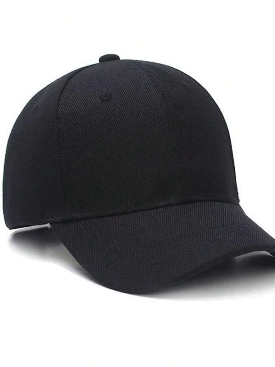 Unisex Adult Basic Plain Cap Adjustable Curved Brim In Colors - 黑色 - 查看 1