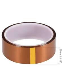 Nastro termoresistente, nastro isolante antistatico, nastro in film di poliimmide resistente alle alte temperature, adesivo senza residui, isolamento, resistenza alle alte temperature, nastro in oro elettrico, nastro termoresistente, adatto per la protezione dalla sublimazione termica di schede circuitali, cavi dati per telefoni cellulari e batterie (materiale PET, specifiche 10 mm x 33 metri, 22 mm x 33 metri) - Marrone - Visualizzare 13