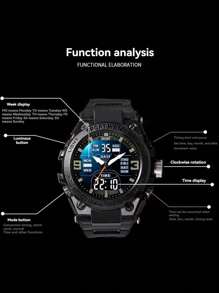 1 pieza Reloj inteligente deportivo multifuncional con pantalla dual, adecuado para uso diario y como regalo - Unitalla - Ver 8