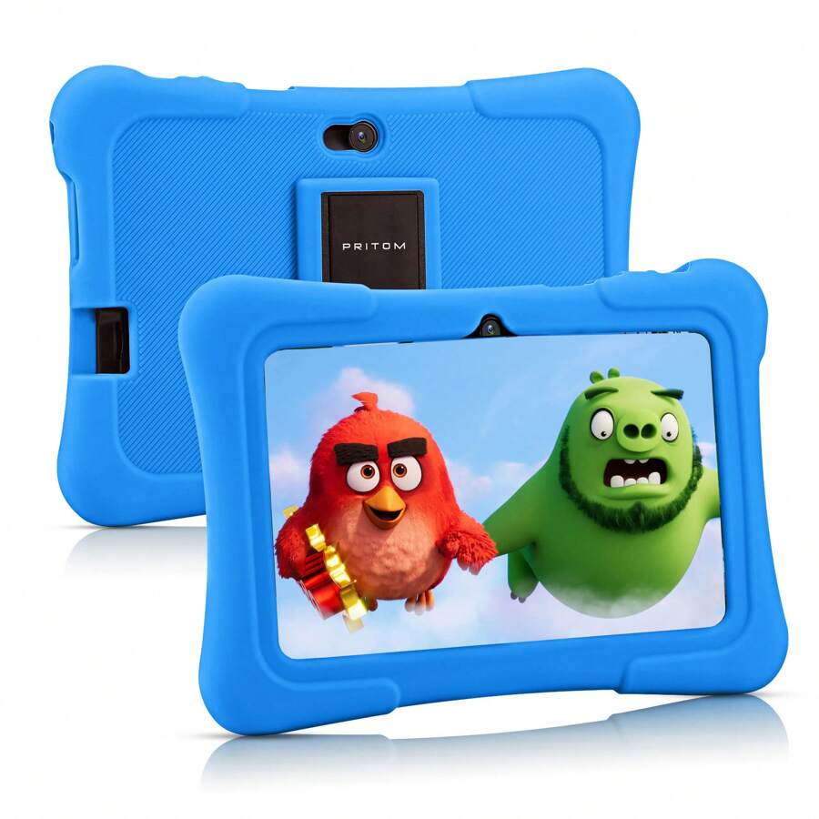 7-Inch T7 Kids Tablet, 1GB + 16GB, Wi-Fi, Bluetooth, Dual Camera, Parental Controls, Blue And Pink - Blue - View 1