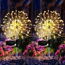 NetHong 2 X Solar Firework Light 120 LED Sparkle Pathway Lawn Decor Outdoor Garden