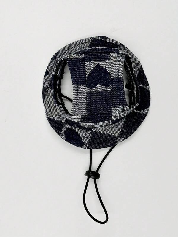 Sombrero de sol para perros con agujeros para las orejas, adorable sombrero de cubo con estilo Bichón Frisé, protección UV