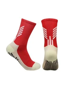 1 Pair Unisex Soft Breathable Football/Sports Socks, Anti-Slip For Running, Soccer, Basketball, Cycling, Outdoor Activities, Fall Socks
