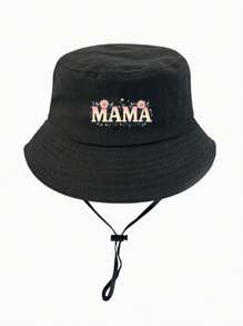 1 Pc Cartoon Bucket Hat, Fashion Printing Casual Bucket Hat, Travel Out Of The Sun Sports Sun Hat, Women's Best Gift For Mother's Day - A - View 4