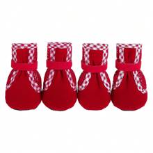 Set de 4 zapatos para perros con suela suave antideslizante y malla, zapatos para mascotas de razas pequeñas con suela blanda y transpirable, para usar en todas las estaciones