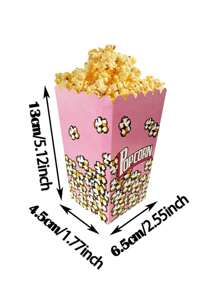 6/18/30件，一次性实物包装盒，可折叠爆米花盒，鸡块和炸薯条盒，适合节日聚会和餐厅