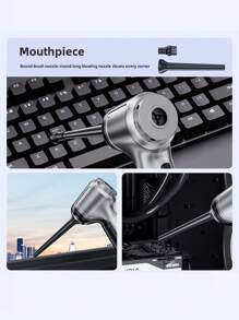 مكنسة كهربائية محمولة لاسلكية قابلة للشحن، عالية القوة بمحرك بلا فرش ومنفذ شحن USB-C، لتنظيف السيارة والمكتب والمنزل