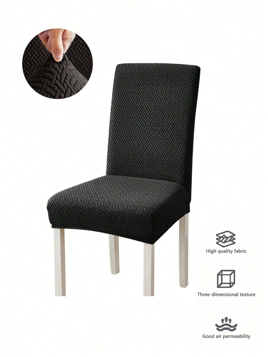 1pc/4pcs/6pcs Abstract Pattern Solid Color L-Shaped Chair Cover, Home Decor, Dust-Proof Elastic One-Piece, Nordic Modern Minimalist Style, Universal Fit, Suitable For Living Room, Dining Room, Bedroom Home Decoration