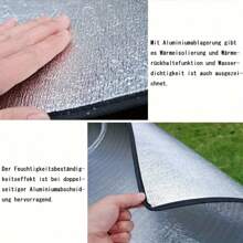 1pc Outdoor Double-Sided Aluminum Foil Moisture Proof Camping Mat, Beach Blanket For 2-4 People, Thick Picnic Pad For Tents, Camping Ground