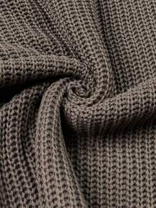 Women's Contrast Trim Casual Contrast Patchwork Batwing Sleeve Knit Top, Short Sleeve Knit Sweater, Sleeveless Tank Top, Summer Top, Spring Clothing, Loose Camisole, T-Shirt - Coffee Brown - View 10